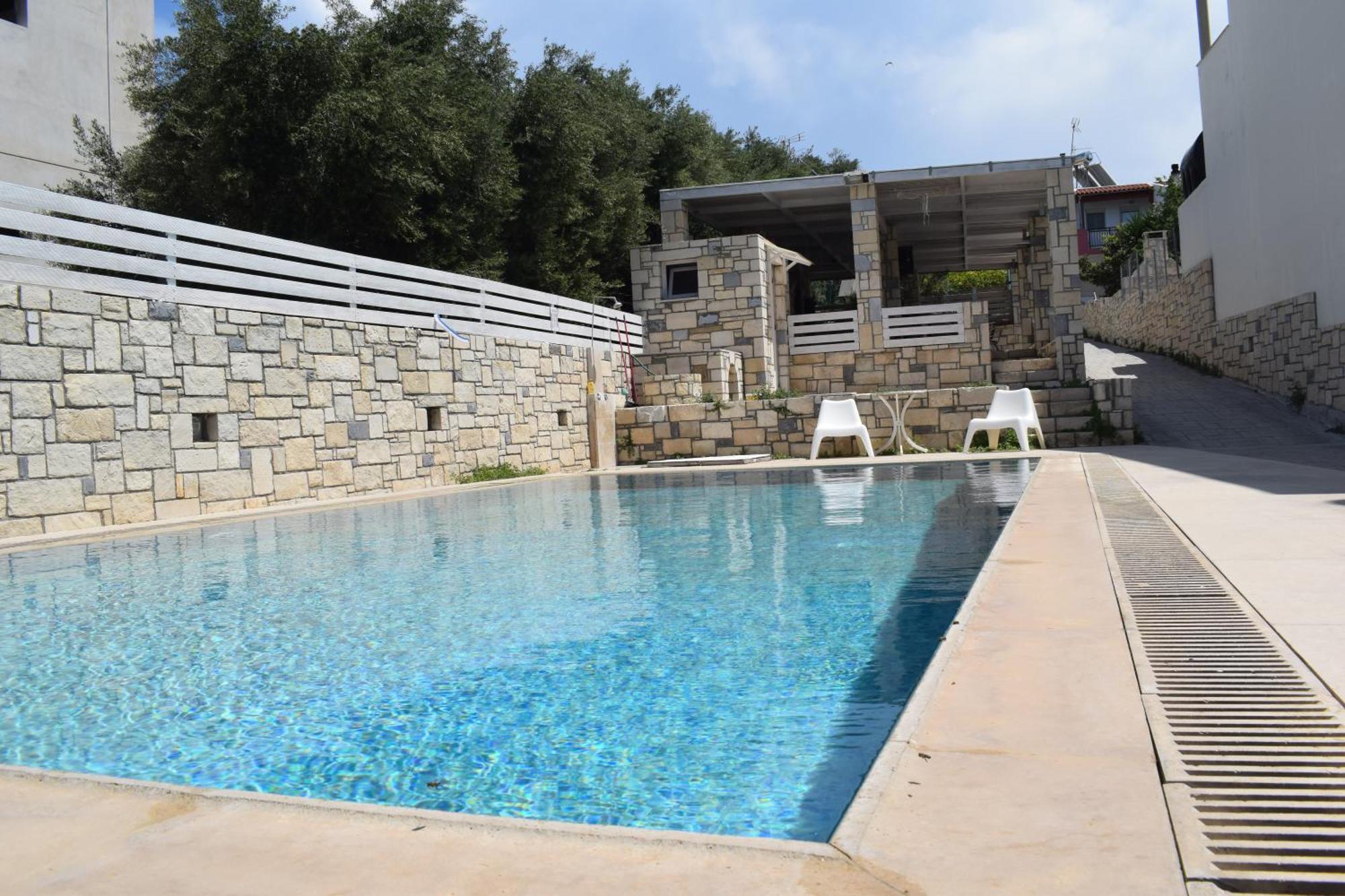 Aquarock Villa With Private Pool Prassas Bagian luar foto